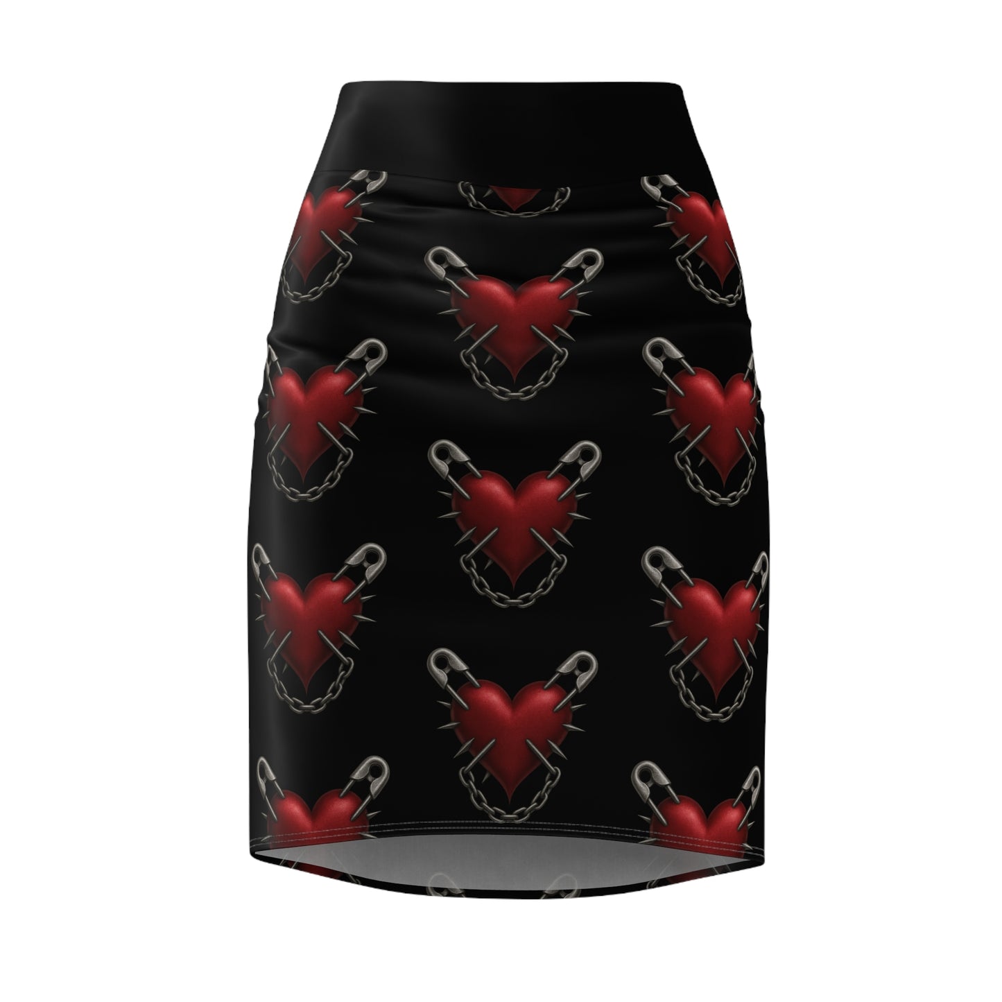 Don't Pin Me Down Heart Pencil Skirt