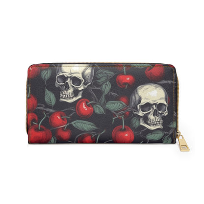 Crimson Skull gothic wallet with red skull motif

Alternative fashion punk rock wallet in crimson

Edgy gothic zip wallet with skull design

 