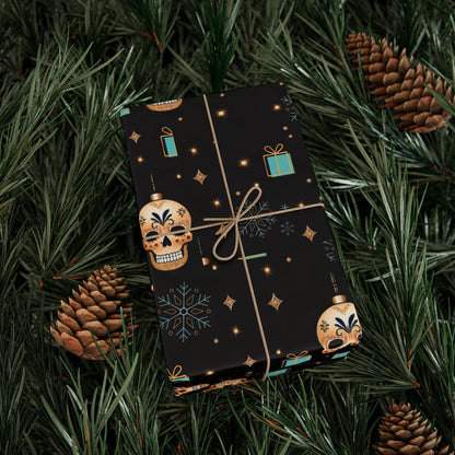 Sugar Cube Skull Christmas Wrapping Paper