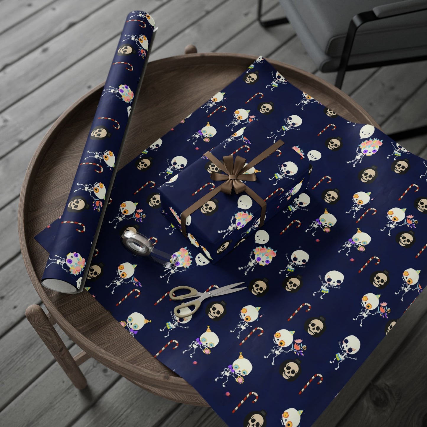 Skulls & Ghouls Christmas Wrapping Paper
