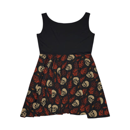 Skull print gothic skater dress
Alternative skull dress for punk fashion lovers