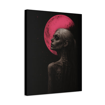 Hot Pink Moon Canvas Print