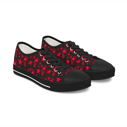 Skullstar Nocturne sneakers with gothic skull and star motif

Edgy punk rock sneakers in black with skull graphics

Alternative fashion sneakers with nocturnal skull-and-star design

 