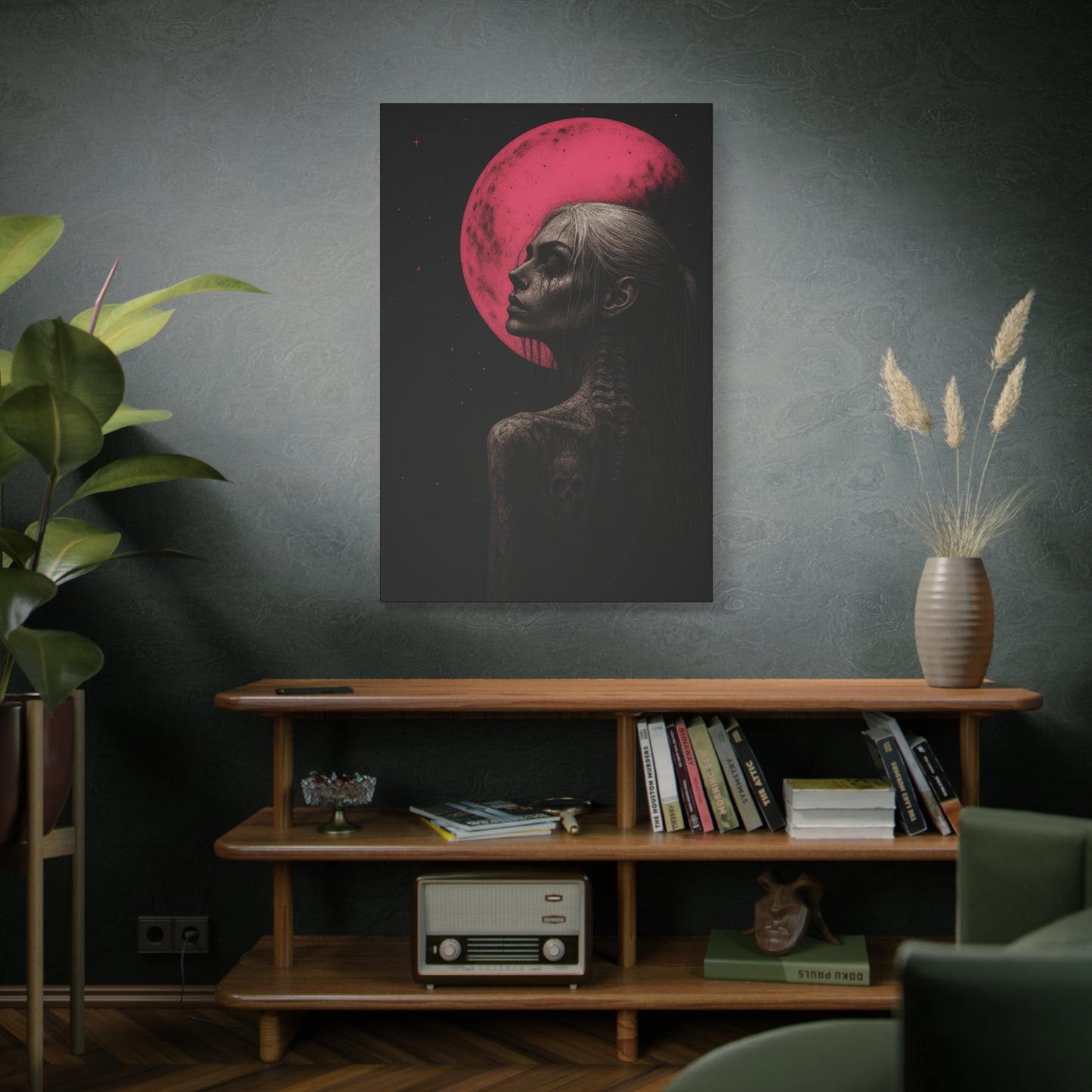 Hot Pink Moon Canvas Print