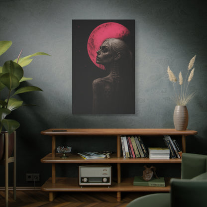 Hot Pink Moon Canvas Print