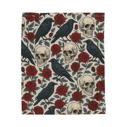Gothic skull rose fleece blanket

Alternative fashion skull and rose throw blanket