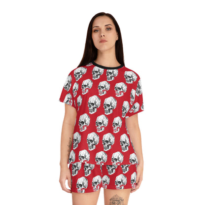 Conjunto de ropa de estar por casa con calavera rebelde