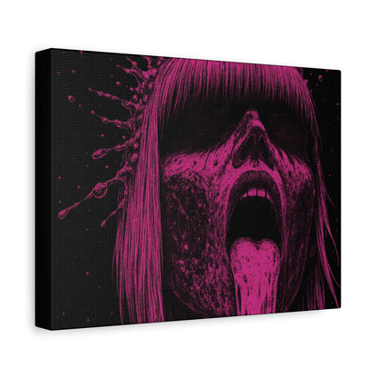 Neon Horror Portrait Canvas