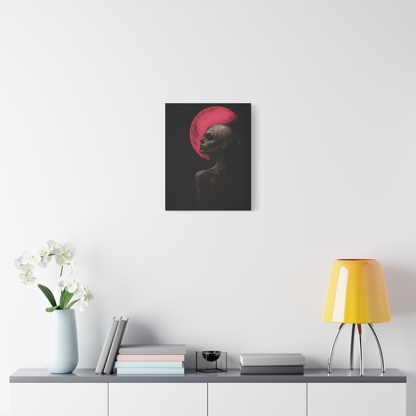 Hot Pink Moon Canvas Print