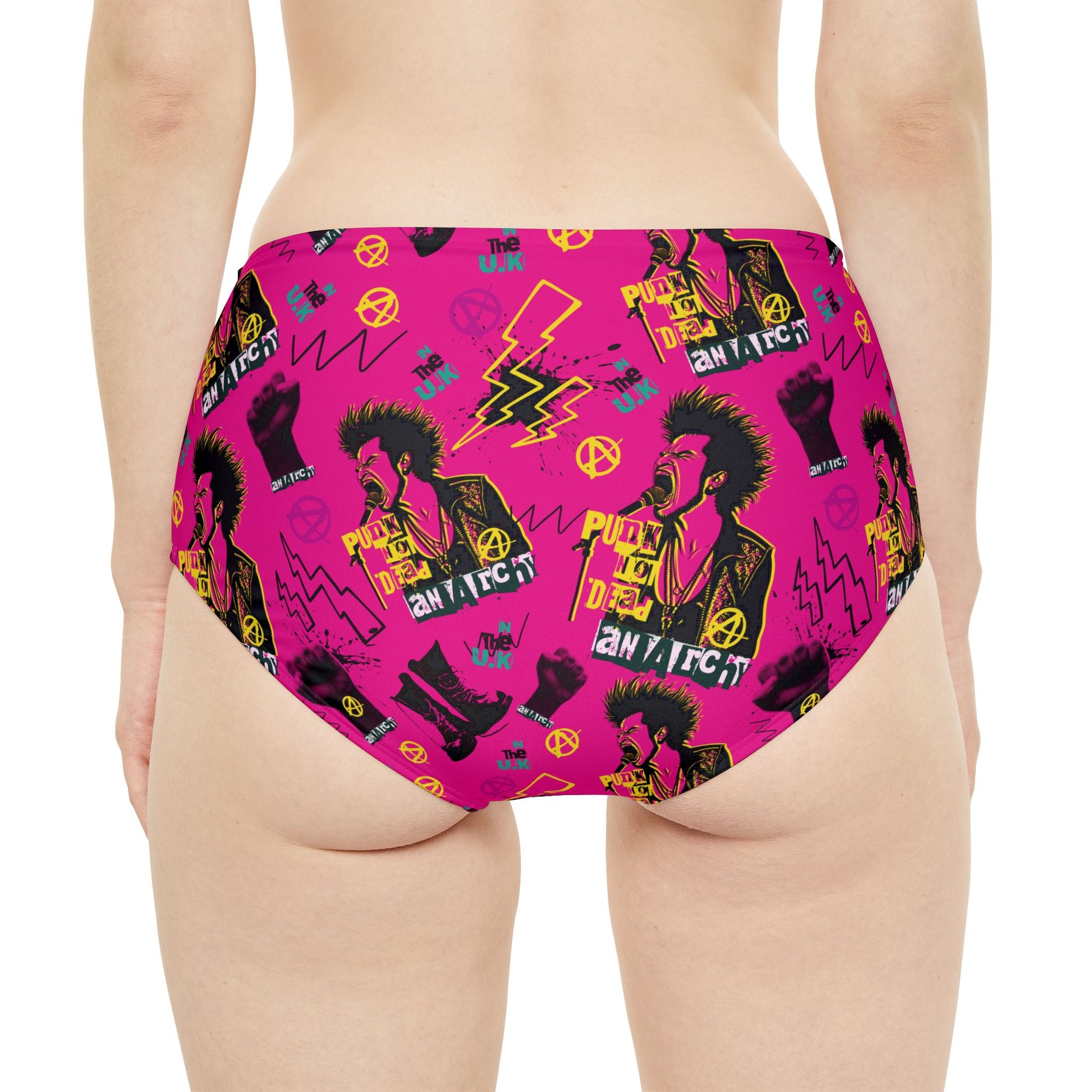 Pink punk high-waist underwear - alternative fashion basics featuring feminine edge and inclusive sizing S-5XL