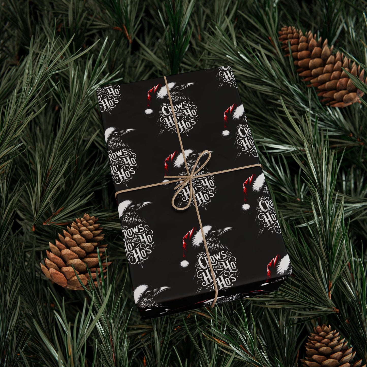 Hoe Hoe Hoe Ravens Christmas Gift Wrapping Paper