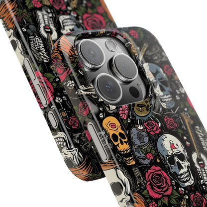 Funda para teléfono Pink Rock N Rose