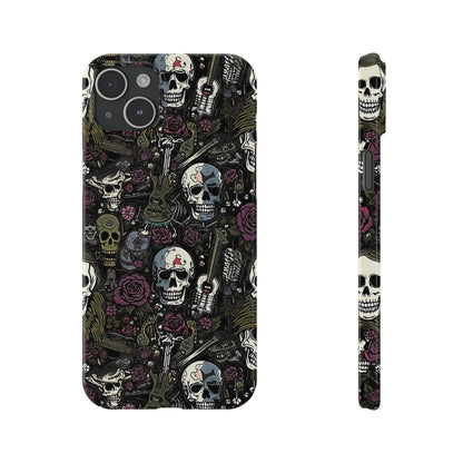 Funda para teléfono morada Rock N Rose
