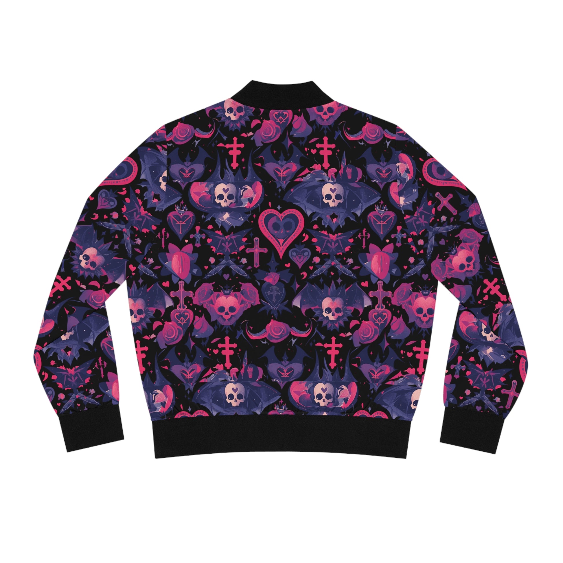 Phantom Clash bomber jacket with gothic edge

Alternative fashion punk rock bomber jacket

Edgy gothic bomber jacket in phantom black

