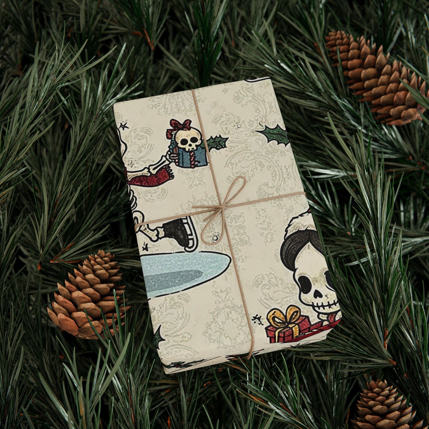 Little Skulls Horror Holiday Wrapping Paper