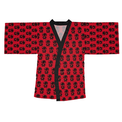 Voodoo-inspired kimono robe - mystical alternative loungewear featuring enchanting design and inclusive sizing S-5XL
