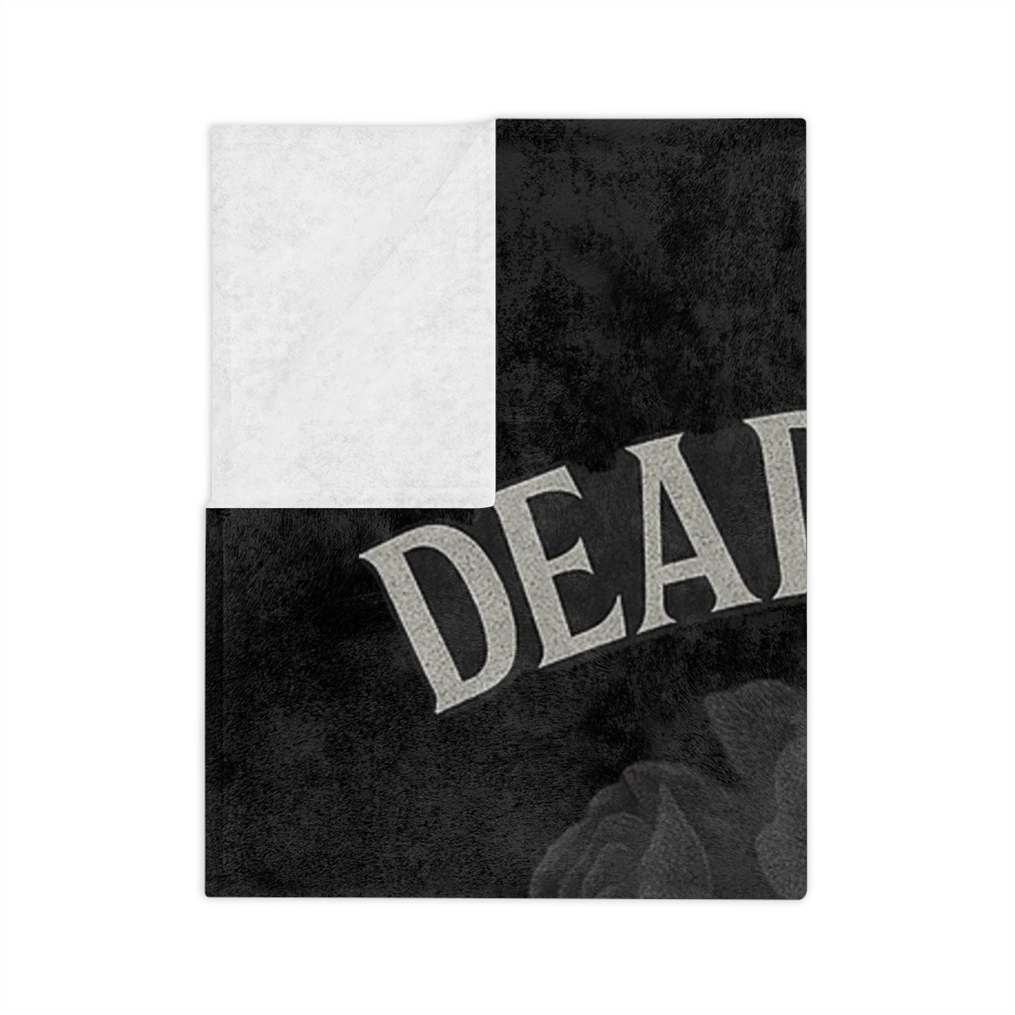 Dead Pretty gothic blanket with floral shadow motif
Alternative fashion gothic blanket for home decor
Edgy punk rock velveteen throw in gothic floral design