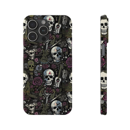 Funda para teléfono morada Rock N Rose
