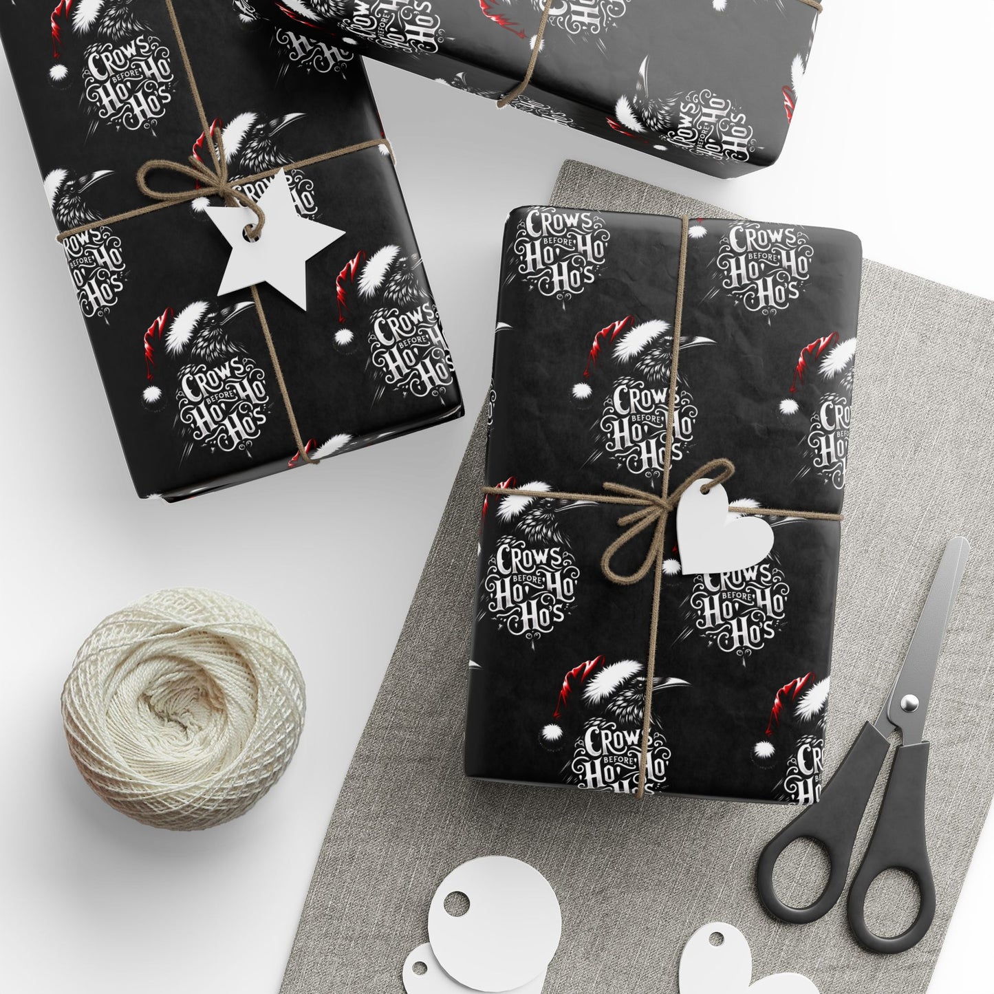 Hoe Hoe Hoe Ravens Christmas Gift Wrapping Paper