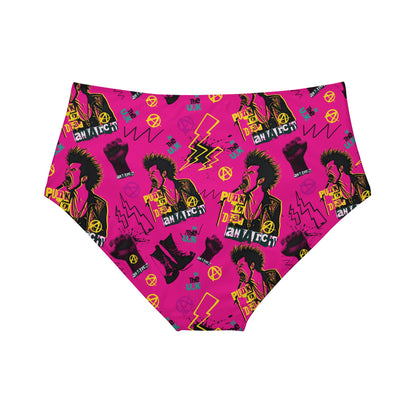 Pink punk high-waist underwear - alternative fashion basics featuring feminine edge and inclusive sizing S-5XL