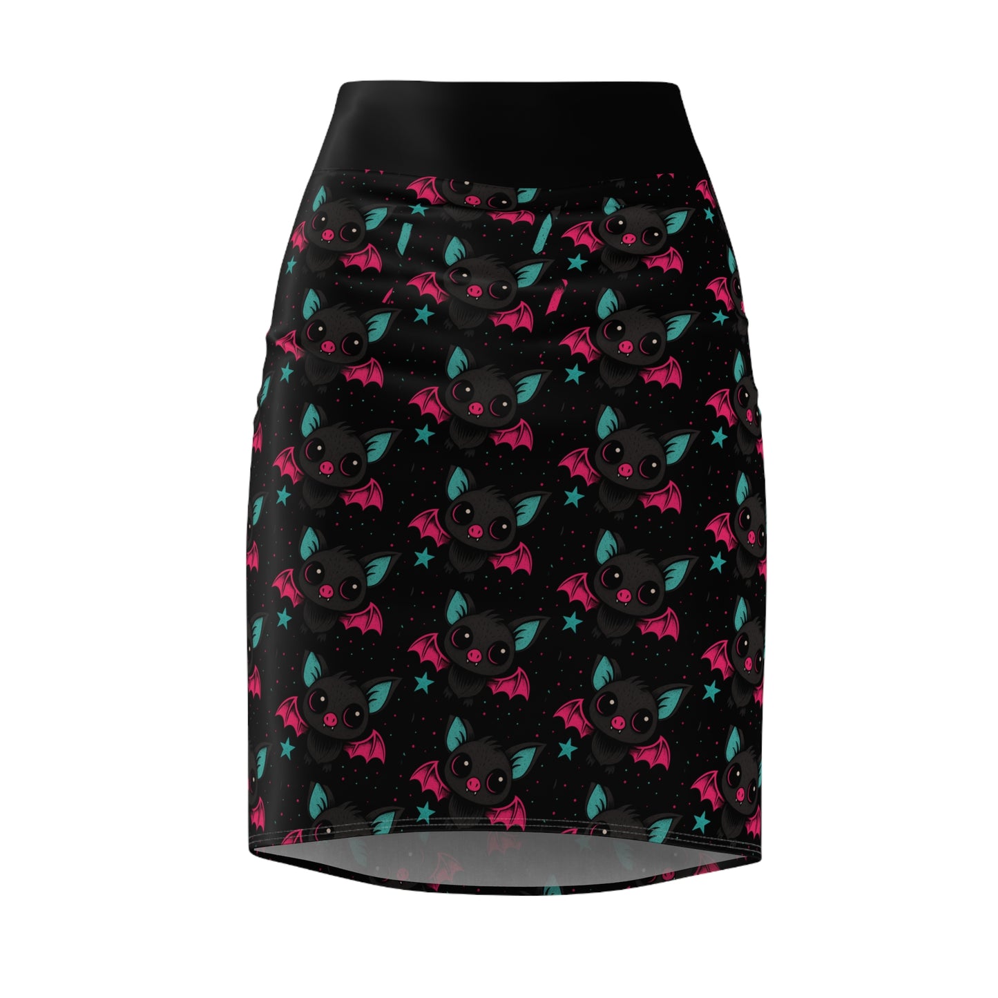 Neon Bat Pencil Skirt