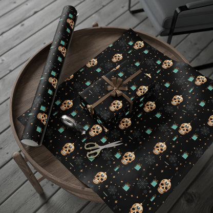 Sugar Cube Skull Christmas Wrapping Paper