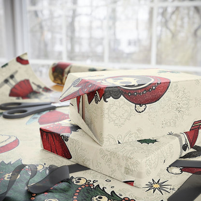 Little Skulls Horror Holiday Wrapping Paper