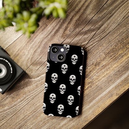 Funda para teléfono con calaveras rebeldes