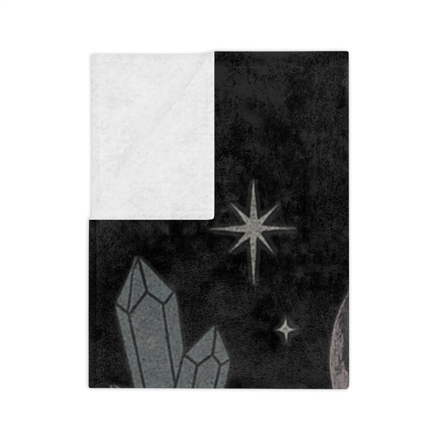 Moonveil gothic blanket with moon and crystal motif
Alternative fashion velveteen blanket for gothic home decor
Edgy punk rock microfiber throw in mystical moon design
