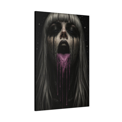 Neon Kiss Matte Canvas Print