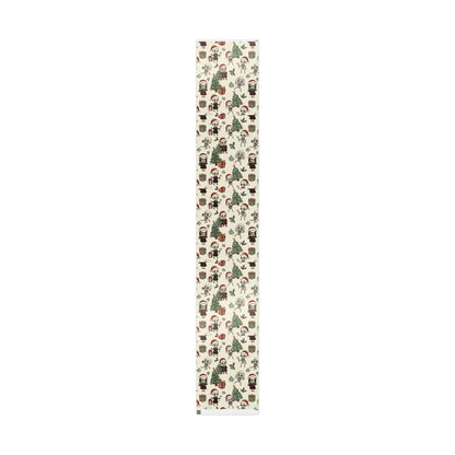 Deck The Halls With Little Skulls In Beige Holiday Gift Wrapping Paper