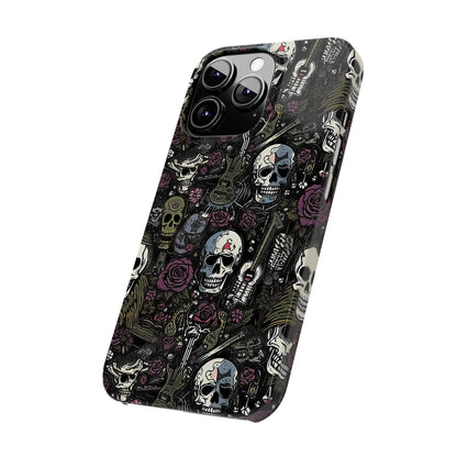 Funda para teléfono morada Rock N Rose