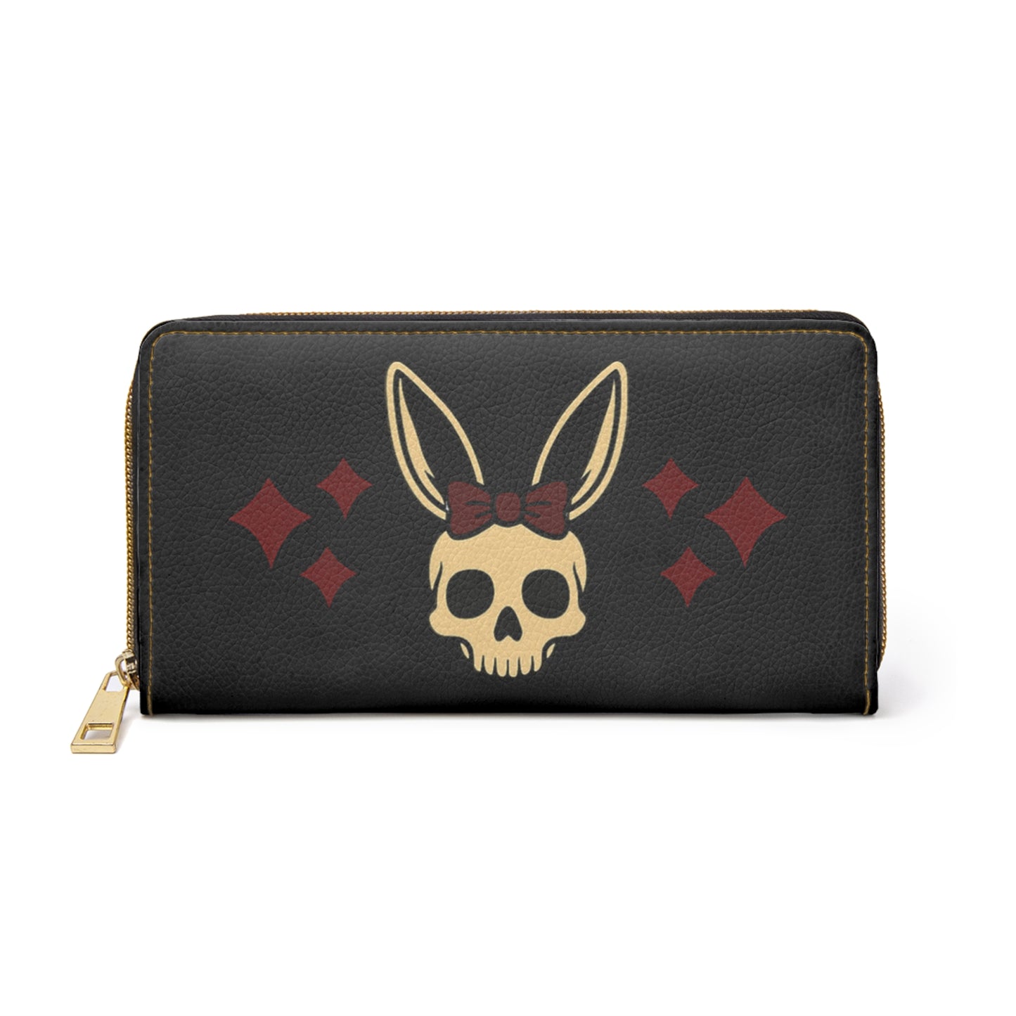 Gothic Skull Bunny with Bow Zipper Wallet Wholesale
