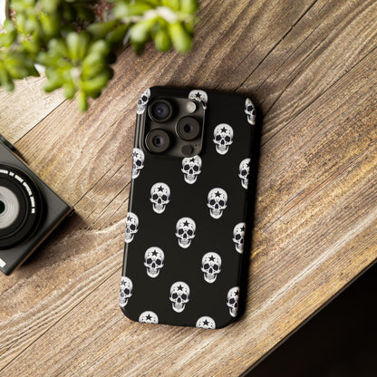 Funda para teléfono con calaveras rebeldes