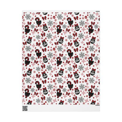Walking With A Winter Skeleton Holiday Wrapping Paper - Pack of 10