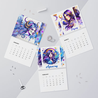 Hermosos calendarios de pared con signos del zodiaco (2025)