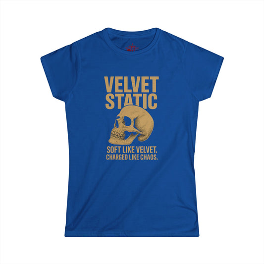 Velvet Static Skull Graphic Tee
