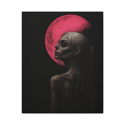 Hot Pink Moon Canvas Print
