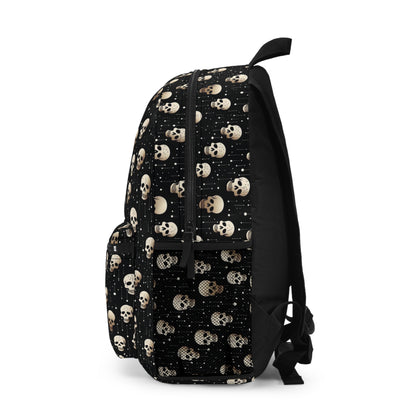 Classic skull backpack - alternative fashion accessory featuring timeless design and practical storage