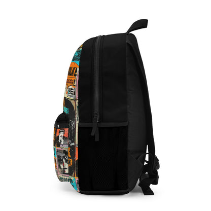 Blue punk rock backpack - alternative fashion accessory featuring unique tones and practical storage