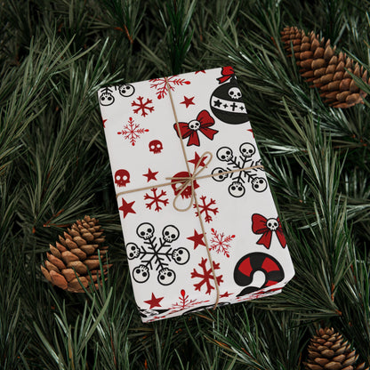 Walking With A Winter Skeleton Holiday Wrapping Paper - Pack of 10