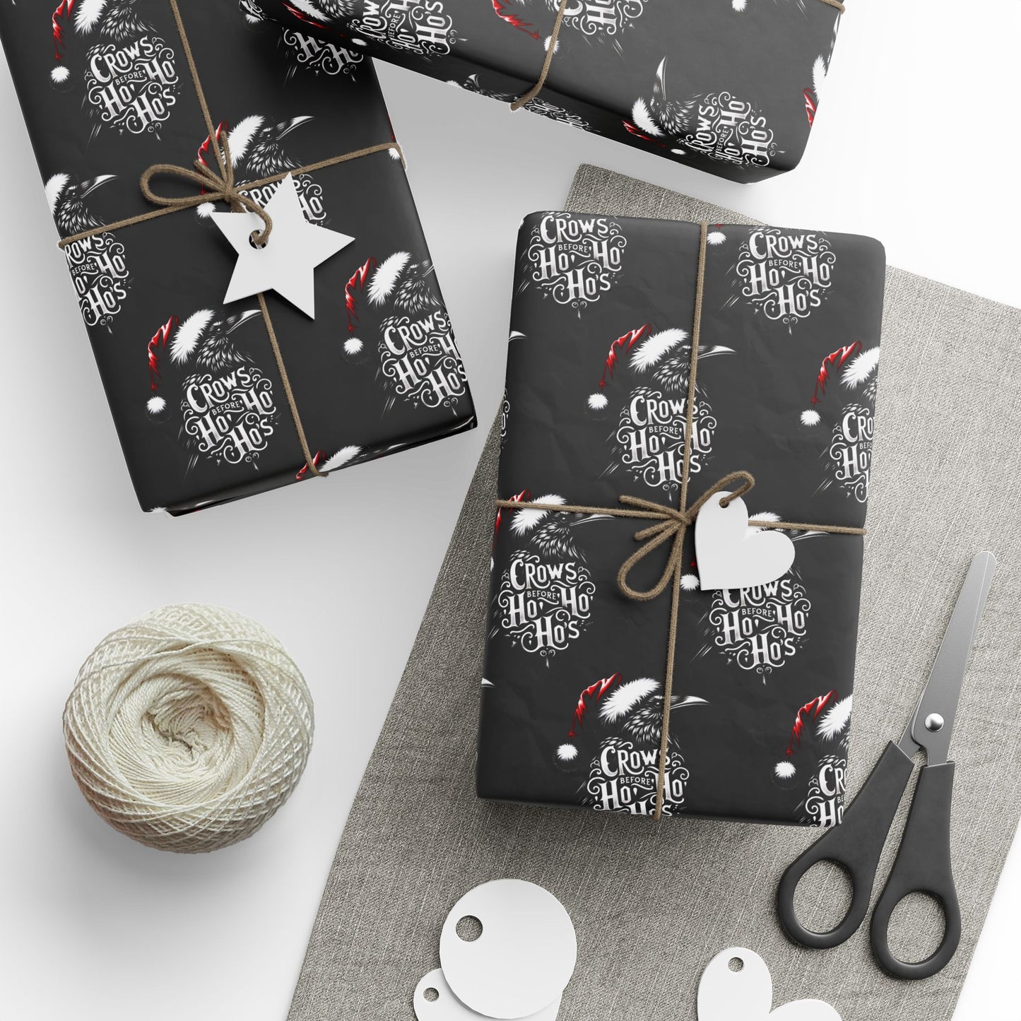 Hoe Hoe Hoe Ravens Christmas Gift Wrapping Paper