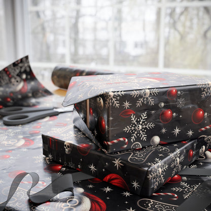 Gothic Holiday Christmas Gift Wrapping Paper