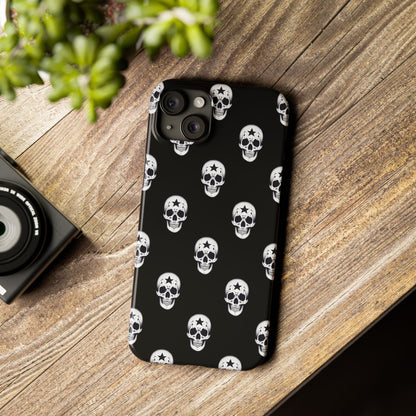 Funda para teléfono con calaveras rebeldes