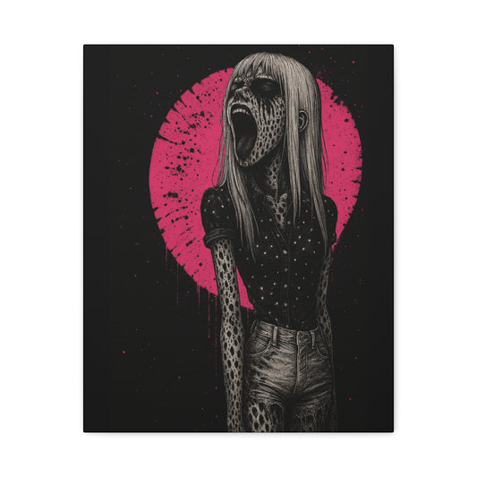 Banshee Scream Matte Canvas Wall Art — 'She Screams Banshee' Stretched Print