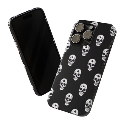 Funda para teléfono con calaveras rebeldes