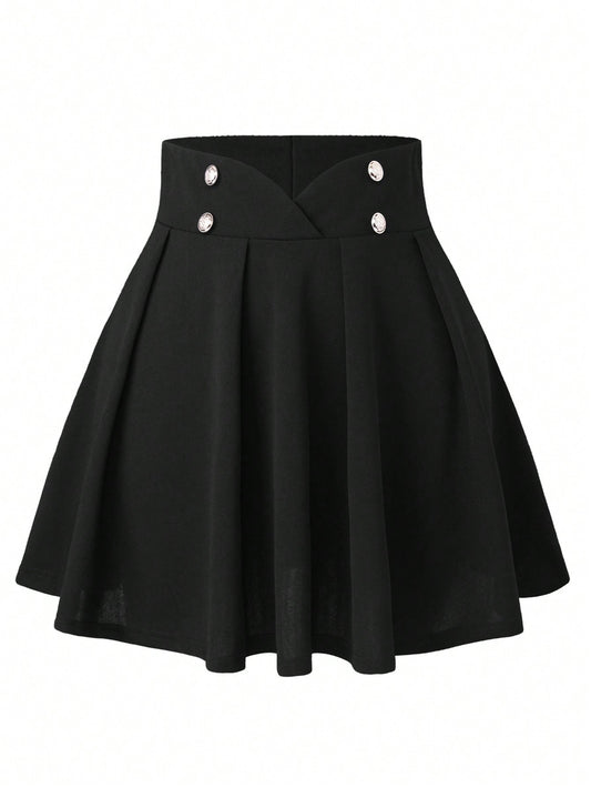 Gothic pleated mini skirt in dark design - alternative fashion featuring sweet-meets-dark style with inclusive sizing S-5XL