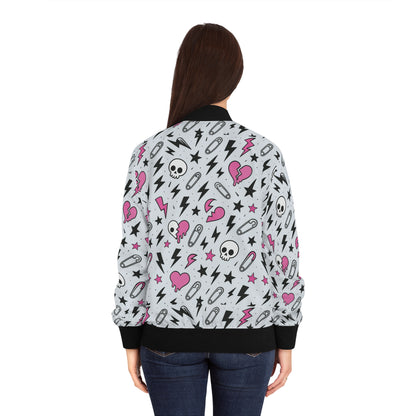 Ashen Chaos bomber jacket with gothic edge

Alternative fashion punk rock bomber

Edgy gothic bomber jacket in ashen tones

 

 