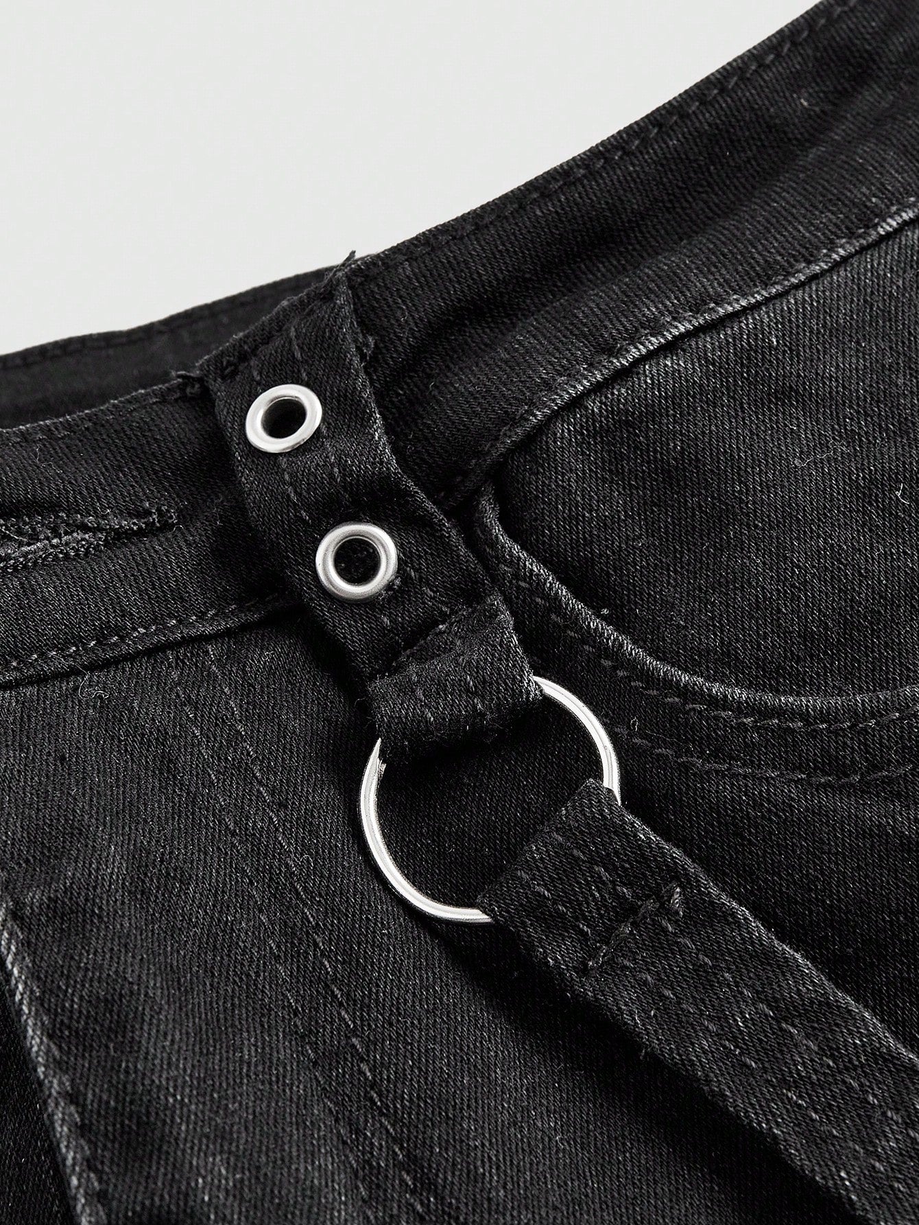 Punk grunge distressed pants with ripped details - alternative fashion featuring frayed design and inclusive sizing S-5XL
