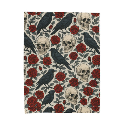 Gothic skull rose fleece blanket

Alternative fashion skull and rose throw blanket